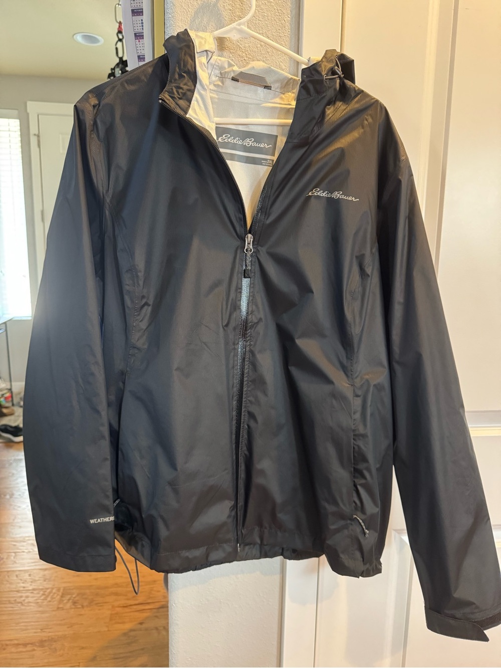 Eddie Bauer Black Women's Waterproof Hooded Rain Jacket